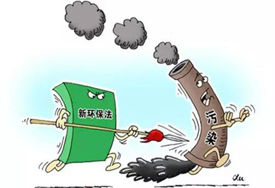 環(huán)保政策與污染企業(yè)卡通圖
